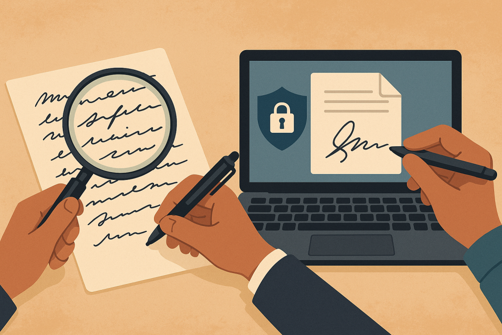 Pericia caligráfica en la era digital: desafíos y soluciones