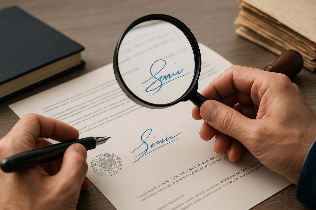 Errores comunes en la autenticación de documentos y cómo un perito calígrafo puede ayudar